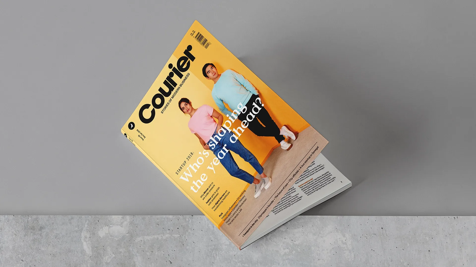 Custom typography, art direction and layout design for Courier magazine