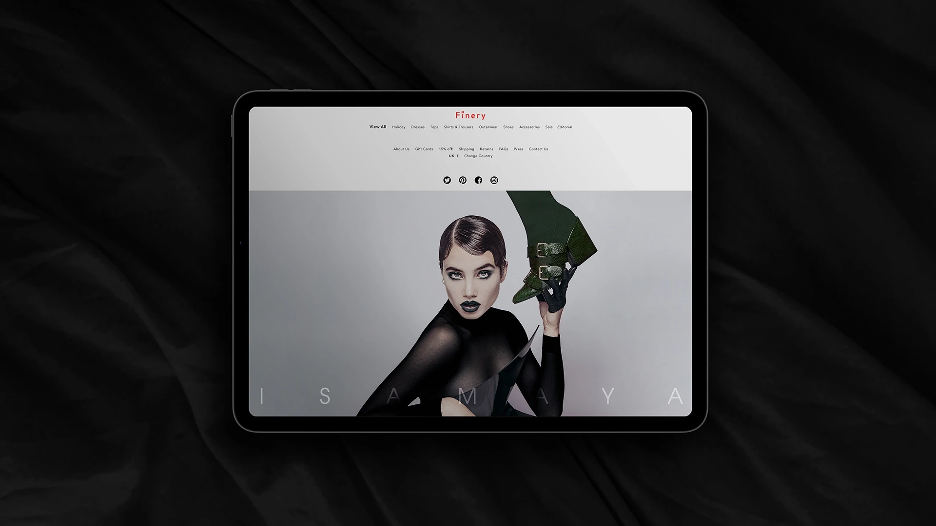 Art direction and design in collaboration with Isamaya Ffrench and Finery womenswear