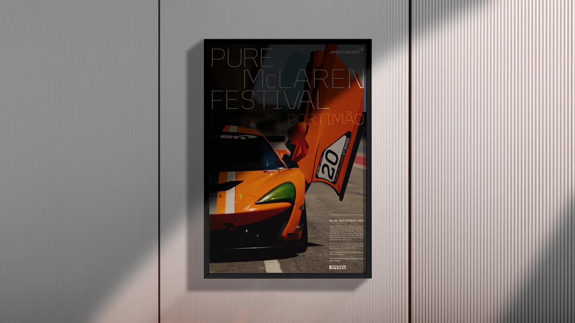 esign system for The Pure McLaren racing festival